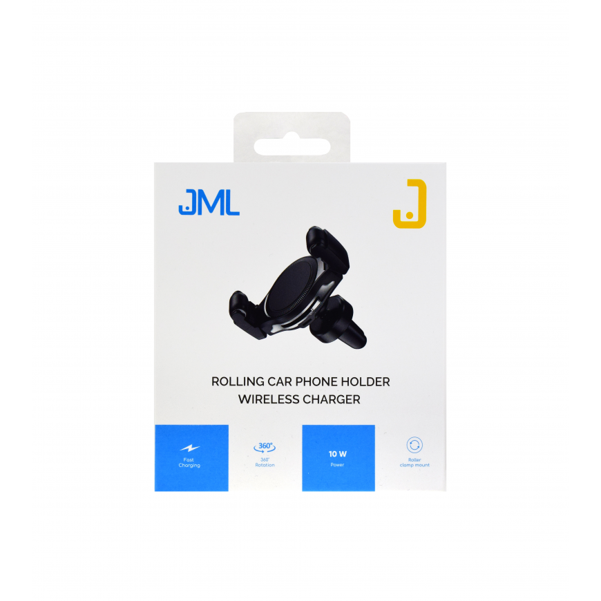 JML CH-108 Air Mount Car Mount and Wireless Charging 10W Black – 2
