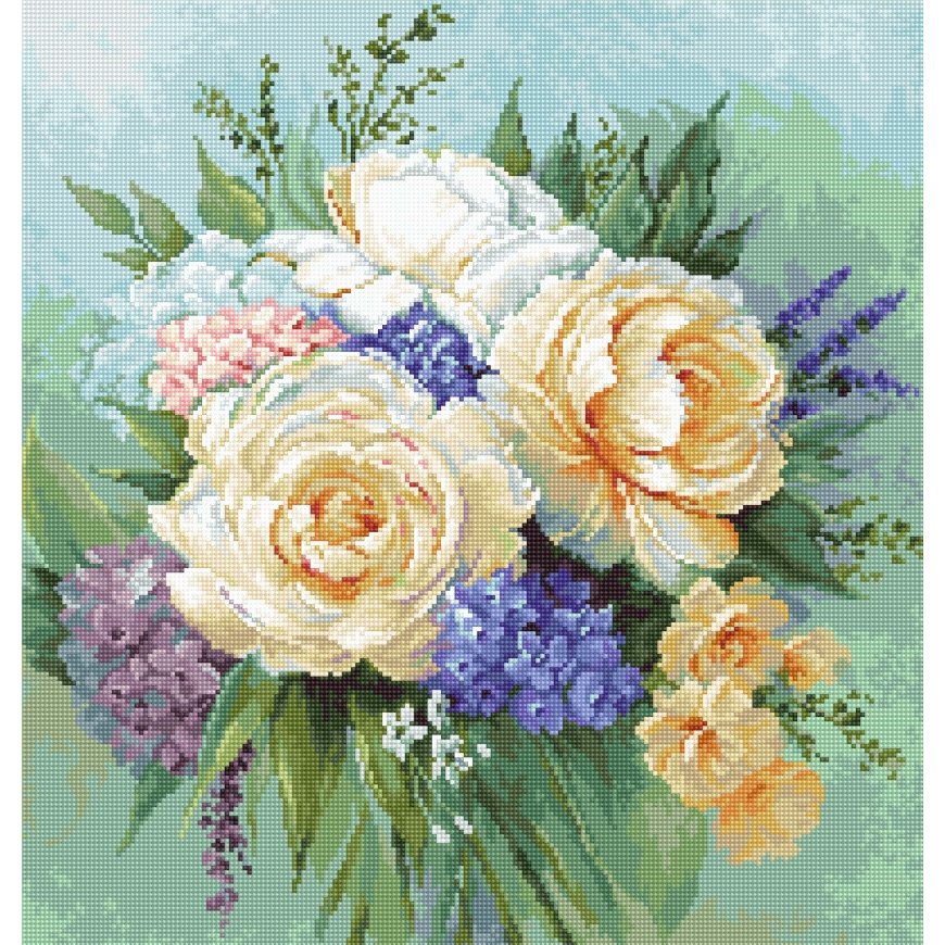 Luca-S B2370 Flower bouquet - cross stitch kit