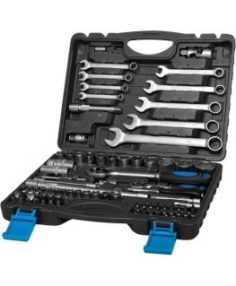 Mega 58082 82 Piece Set 1/2 1/4" 4-32mm with Combination Wrench 8-22mm