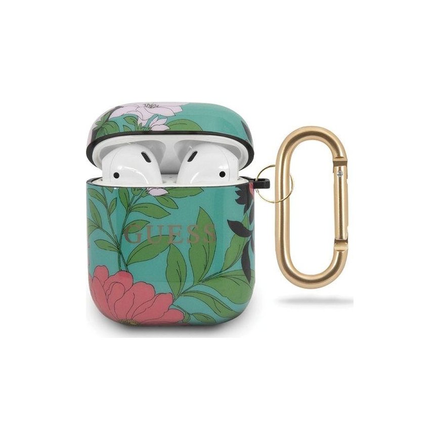Dėklas Guess Spėti spėti GUACA2TPUBKFL01 AirPods dangtis žalias/žalia N.1 gėlių rinkimo universalus – 4