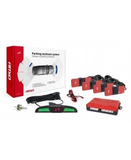 Amio Parking sensors, reverse, LED cob 4 sensors black inside 16.5mm