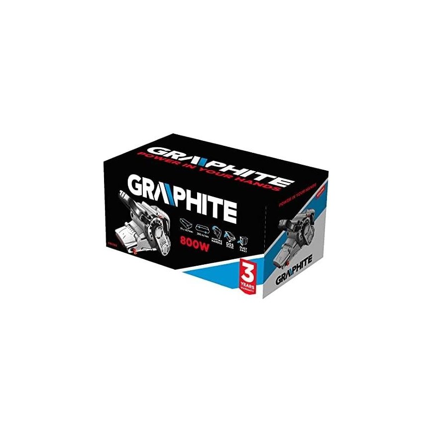 GRAPHITE 800W belt sander, 75 x 457 mm endless belts – 5