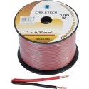 Cabletech Laidas kolonėlėms 2x0.2mm² juodas/raudonas (varinis) Cabletech Laidas kolonėlėms 2x0.2mm² juodas/raudonas (varinis)
