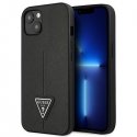Case Guess GUHCP13SPSATLK iPhone 13 mini 5.4 inch Black / Black Solid SaffianoTriangle Logo Case Guess GUHCP13SPSATLK iPhone 13 mini 5.4 inch Black / Black Solid SaffianoTriangle Logo