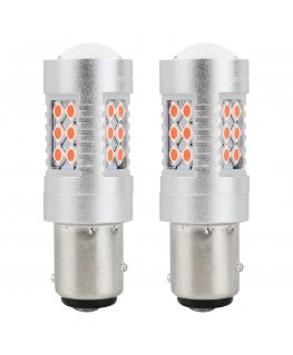 Amio Canbus 3030 24smd 1157 bay15d p21 / 5w led lemputės raudonos 12v / 24v