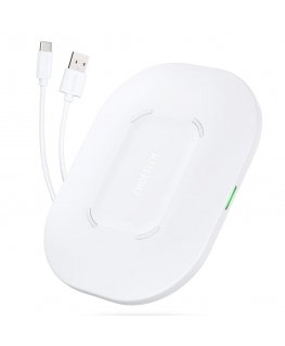 Choetech Qi 15W belaidis įkroviklis + USB laidas - USB Type C 1m baltas (T550-F-V2)