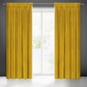 Soft and shiny velvet night curtain Eurofirany SAMANTA 140X270cm, strip / tunnel / hooks, color: mustard Soft and shiny velvet night curtain Eurofirany SAMANTA 140X270cm, strip / tunnel / hooks, color: mustard