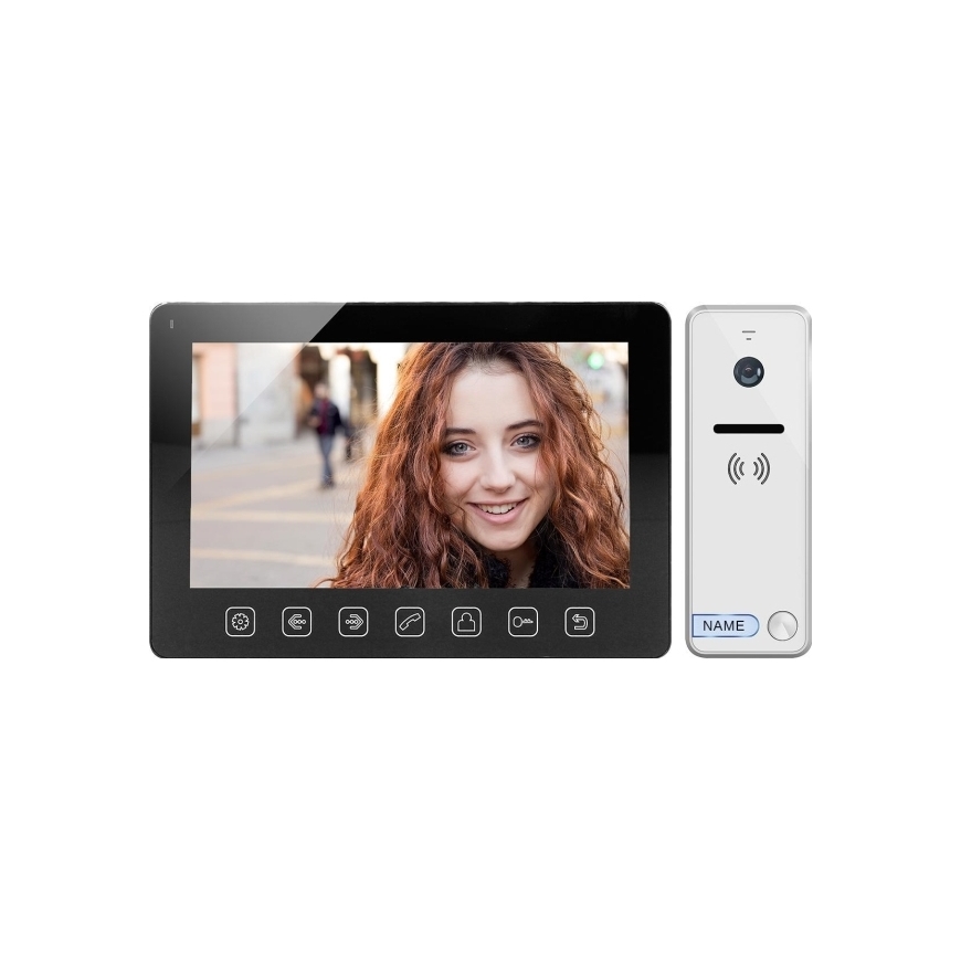 Orno Vaizdo domofono komplektas, ragelis, spalvotas, 7 colių LCD, OSD meniu, vartų valdymas, juodas NOVEO – 2