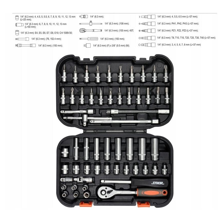 Toya STHOR WRENCH SET 1/4 "56el 58643