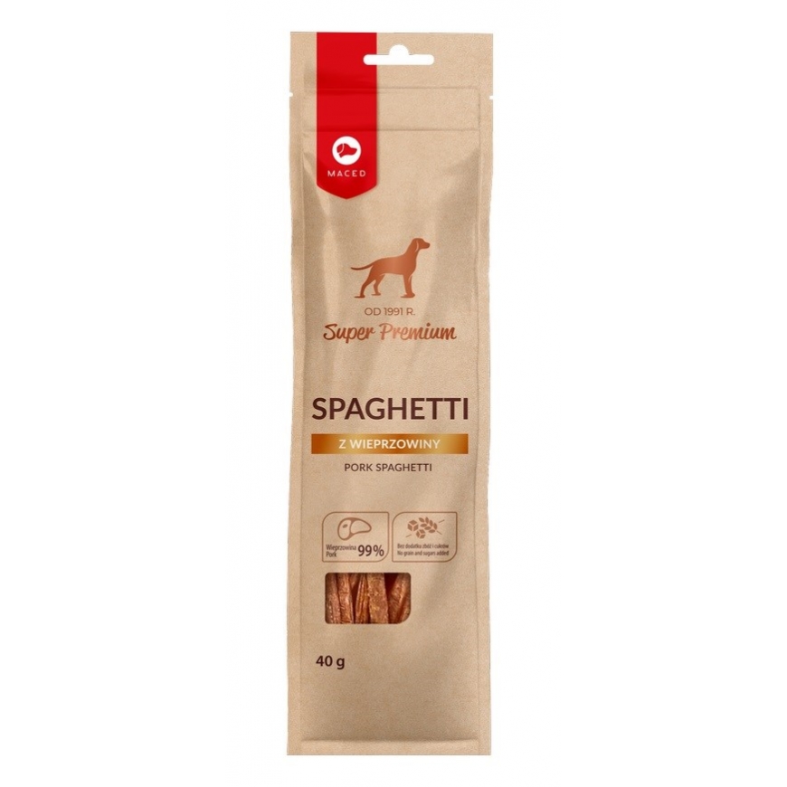 MACED Cūkgaļas spageti - Suņu cienasts