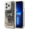 Dėklas Karl Lagerfeld KLHCP13XLGGKBK „iPhone 13 Pro Max 6,7 colio juoda/Juodas hardcase“ skystis Gkratter Gatsby