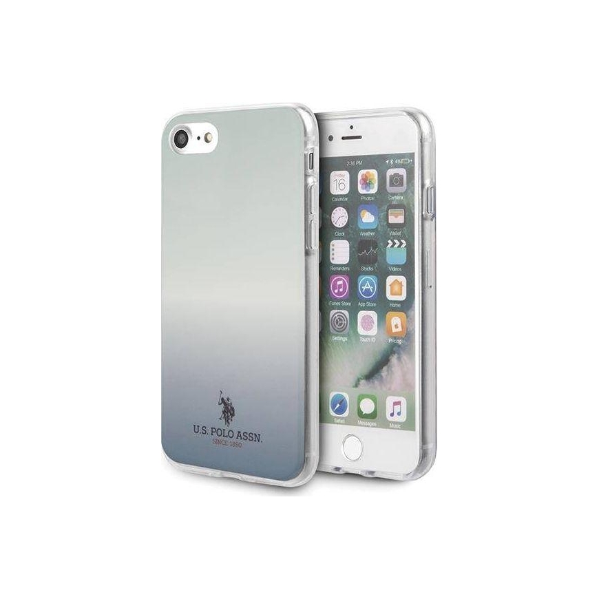 Dėklas US Polo Assn US Polo USHCI8TRDGLB iPhone 7/8/SE 2020 Mėlyna/mėlyna gradiento raštų kolekcija