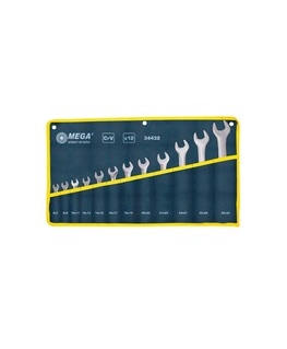 Mega Flat spanner set 6-32mm 12 pcs. (34432)