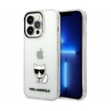 Dėklas Karl Lagerfeld KLHCP14XLGMMSV3 iPhone 14 Pro Max 6,7 colių kieto korpuso sidabro / sidabro monograma vaivorykštė