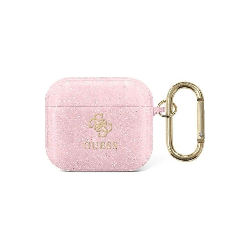 Guess Apsauginis dėklas GUA3UCG4GP Glitter Collection AirPods 3 rožinis