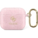 Guess Apsauginis dėklas GUA3UCG4GP Glitter Collection AirPods 3 rožinis