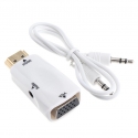 RoGer HDMI to VGA (+Audio) Converter white