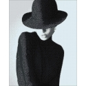 Beldizart Lady in Juodas 38*48 cm WD133 Beldizart Lady in Juodas 38*48 cm WD133