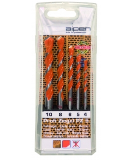 Grąžtas Jeu de forets spécial tuiles 5 pièces tige cylindrique Alpen 200705100 1 set