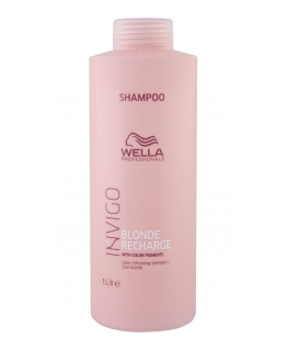 Yellow neutralizing shampoo Wella For light hair Recharge Invigo Shampoo 1000ml