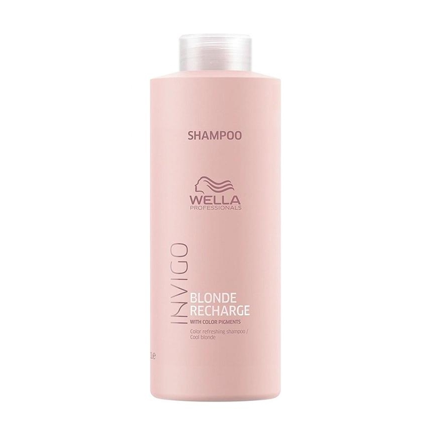 Yellow neutralizing shampoo Wella For light hair Recharge Invigo Shampoo 1000ml – 2