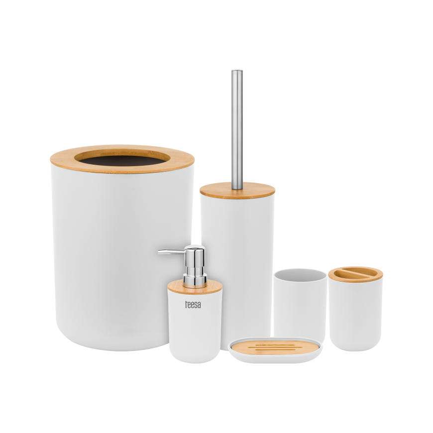 Teesa Bathroom accessories set (6 pcs) white – 2