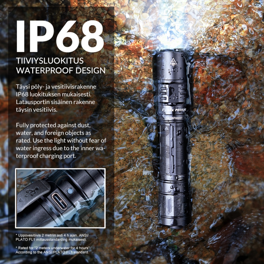 Fenix PD35R flashlight, 1700 lm – 2