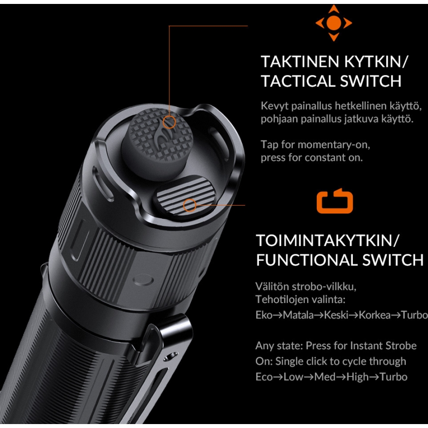 Fenix PD35R flashlight, 1700 lm – 5