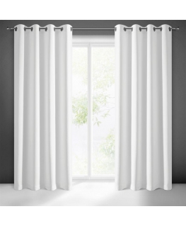 Eurofirany LOGAN blackout night curtain, 135X250 cm, loops / rings, color: white