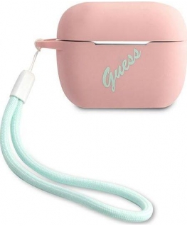 Guess Protective case GUACAPLSVSPG silicone Vintage for AirPods Pro pink-green