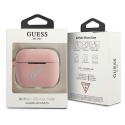 Guess Apsauginis dėklas GUACAPLSVSPG silikoninis Vintage, skirtas AirPods Pro rožinė-žalia