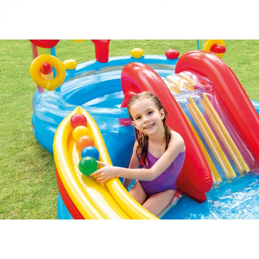 Inflatable pool (playground) INTEX Rainbow Ring Play Center 297x193x135 cm – 4