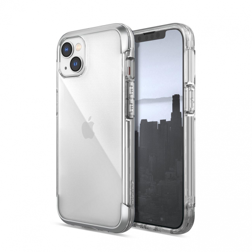 „Raptic X-Doria Air dėklas iPhone 14“ šarvuotas sidabrinis dangtelis
