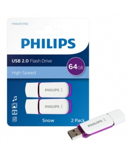 Philips USB 2.0 2-Pack 64GB Snow Edition Magic Purple