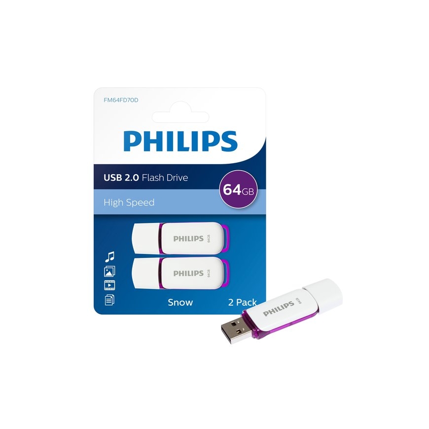 Philips USB 2.0 2-Pack 64GB