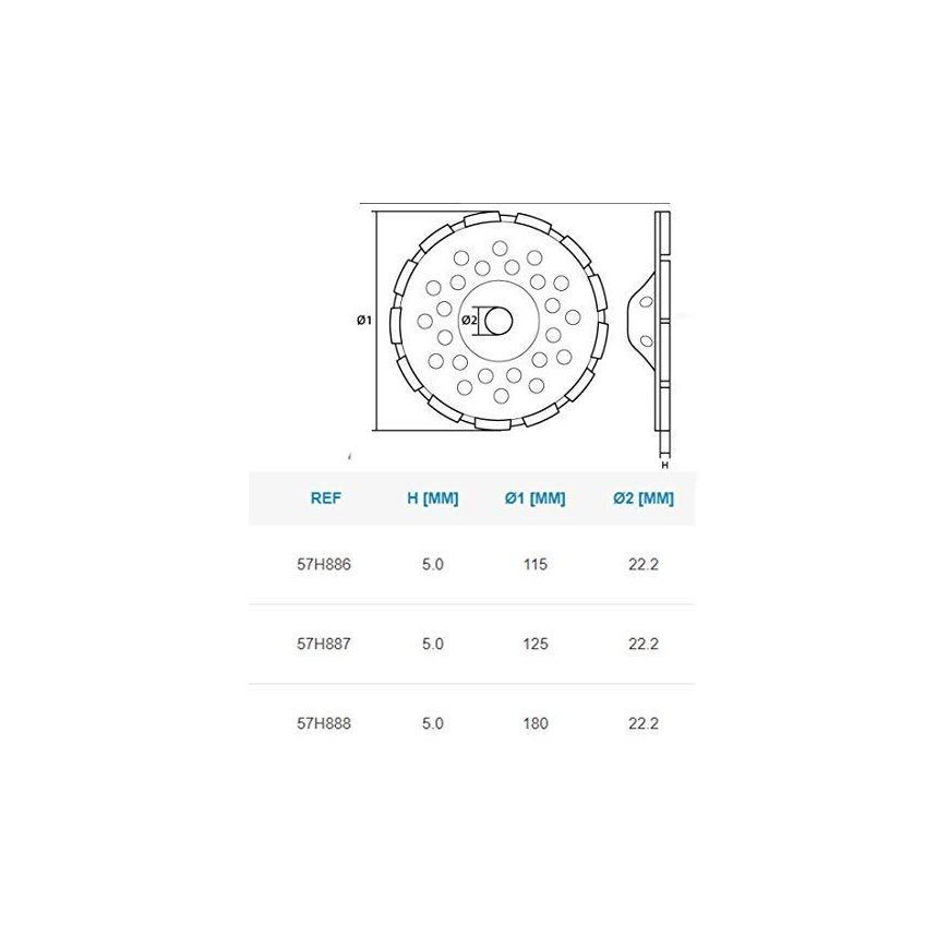 Graphite Turbo deimantinis šlifavimo diskas 115x22,2x5mm 57H889 – 4