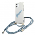 Guess GHUHCP12SCRTVSBL iPhone 12 mini 5.4 inch Blue/Blue Hard Case Script Vintage