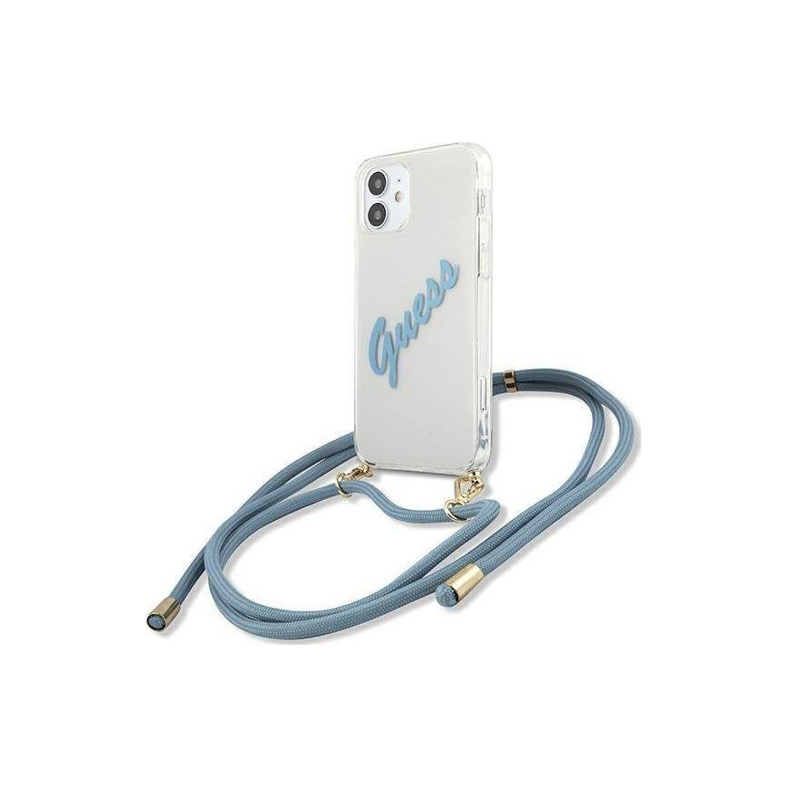 Guess GHUHCP12SCRTVSBL iPhone 12 mini 5.4 inch Blue/Blue Hard Case Script Vintage – 2