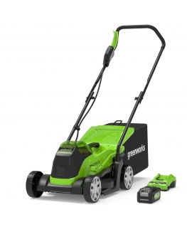 Greenworks 2516107UB газонокосилка Колесная газонокосилка Аккумулятор Черный, Зеленый