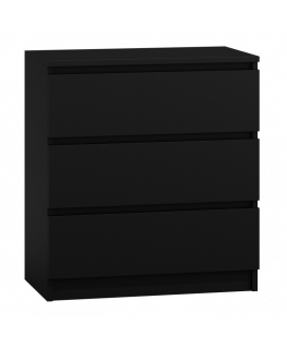 Topeshop M3 CZERŃ chest of drawers