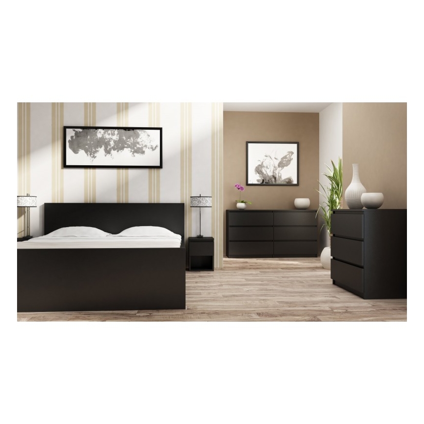 Topeshop M3 CZERŃ laatikollinen lipasto – 2