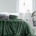 Eurofirany DESIGN 91 Minkšto kailio struktūros pledas TIFFANY su sidabriniu siūlu, 150X200 cm, spalva: tamsi žalia Eurofirany DESIGN 91 Minkšto kailio struktūros pledas TIFFANY su sidabriniu siūlu, 150X200 cm, spalva: tamsi žalia