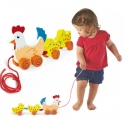 Wooden pull toy Hen with chicks 36 cm VIGA Wooden pull toy Hen with chicks 36 cm VIGA