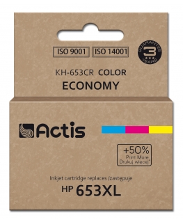 Actis KH-653CR printer ink, replacement HP 653XL 3YM74AE Premium 18ml 300 pages colour