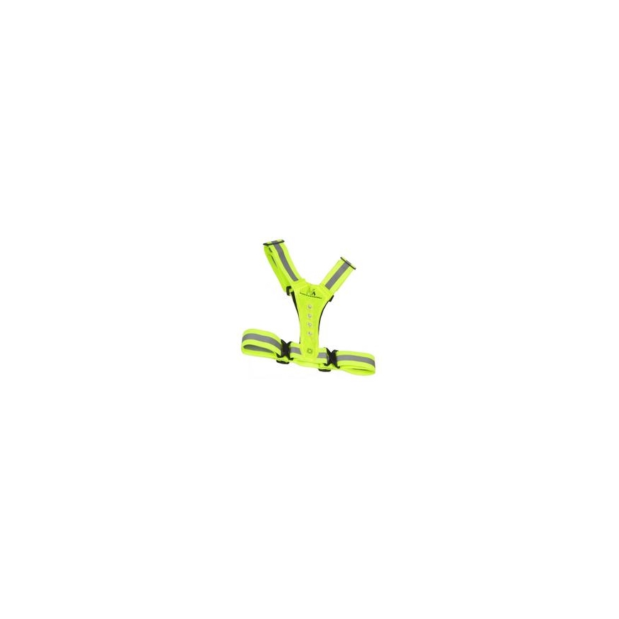 Maclean MCE425 High Visibility Vest Reflector LED 360° Waterproof Reflective Safety Reflective Strips 2X 4 LED – 2