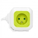 Orno 4 krypčių kubo prailginimas su 2xUSB įkrovikliu 1,4 m žalios spalvos Orno 4 krypčių kubo prailginimas su 2xUSB įkrovikliu 1,4 m žalios spalvos