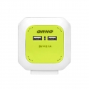 Orno 4-way cube extension with 2xUSB charger 1.4 m green