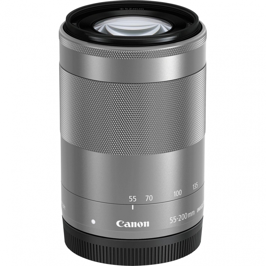 Objektyvas Canon EF-M 55-200mm f/4.5-6.3 IS STM (Sidabrinis) – 2