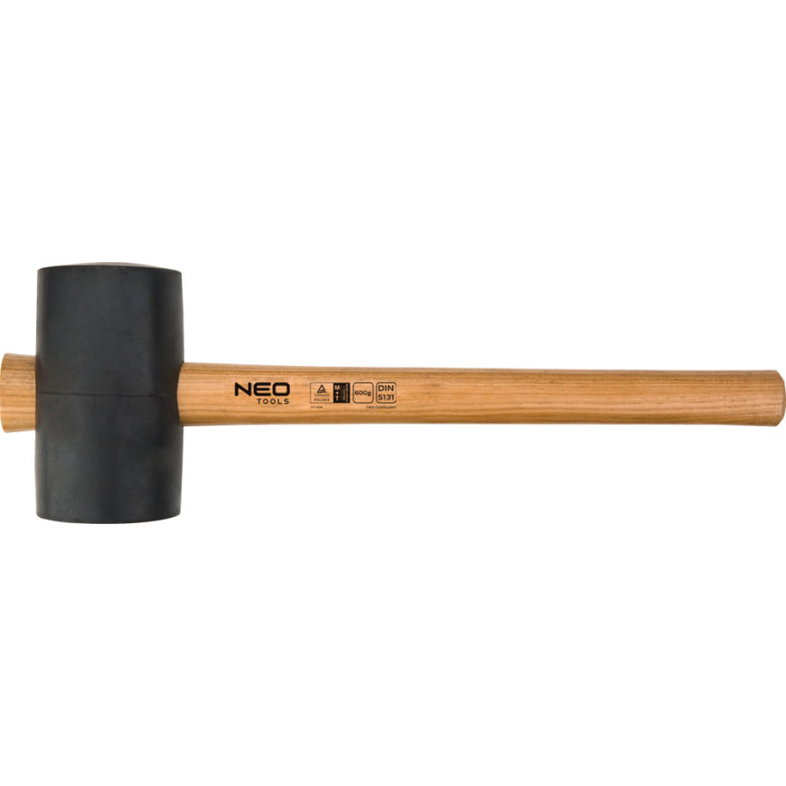 Neo guminis plaktukas su medine rankena 1,2kg 380 mm (25-054)
