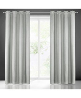 Night curtain Eurofirany RITA made of smooth fabric, 140X250 cm loops / wheels, color: steel